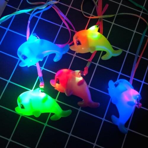 Aquarium creative gifts glowing dolphin lanyard small toys birthday gifts