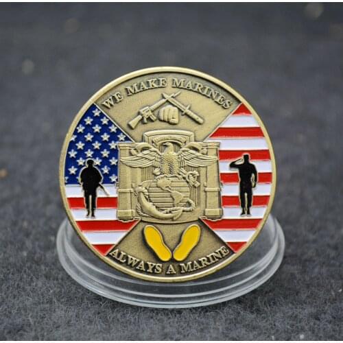 USA Army Fan We Make Marines Coin Always a marine Commemorative Challenge Coins Collectible Gift