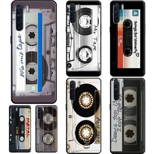 Cassette Mix Tape Case For OPPO Reno 2Z 4 Pro F5 F7 A52 A72 A92 A1K A5S A15 A91 A5 A9 A31 A53 2020 Coque