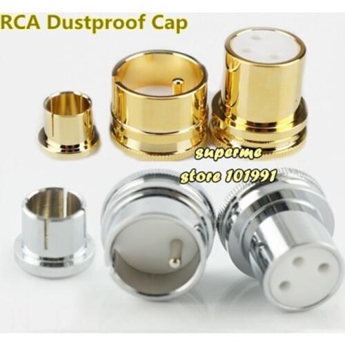 DEBROGLIE 50pcs Gold-plated Rhodium plated xlr cap RCA Lotus cap Shielded Cover dustproof CAP XLR male/female Protective cover