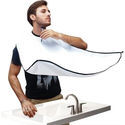 Mormela Practical Hair Beard Shaving Apron, White, Easy To Use
