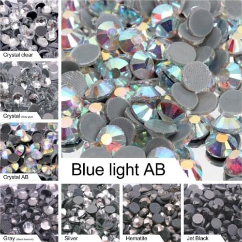 Hot sale Mix size Hotfix Rhinestone Crystal AB SS6-SS30 Flatback stone For Garment Free shipping