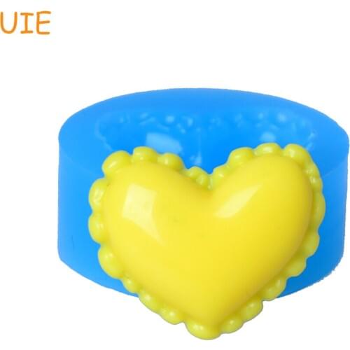 GYL164U 23.3mm Half Heart Macaron Silicone Mold - Fondant, Dessert, Baking Tools, Cabochon, Resin Polymer Clay, Chocolate, Candy