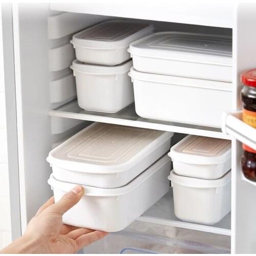 Refrigerator Storage Box Sealed Lunch Box Microwave Dinnerware Food Storage Container Kitchen Plastic Fresh-keeping Box With Lid