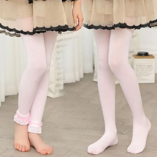 2019 Summer White pink Kids Pantyhose Ballet Dance Tights for Girls Stocking Children Breathable Pantyhose Girls Tights