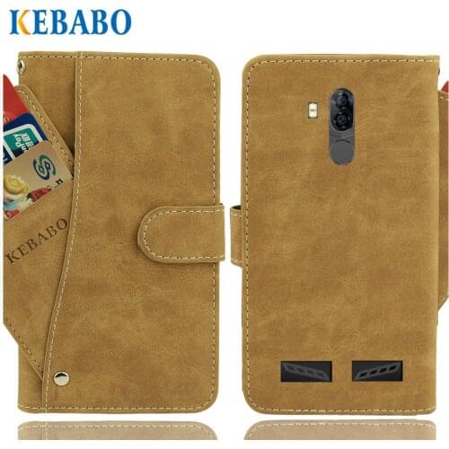 Leather Wallet Blackview BV5800 Case 5.5" Flip Vintage Leather Front Card Slots Cases Cover Business Phone Protective Bags