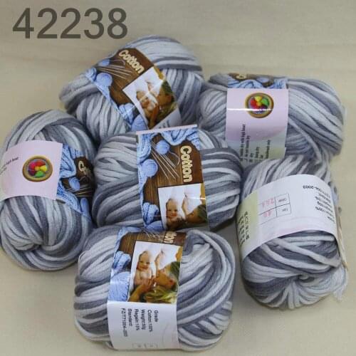 LOT of 6 Balls X 50g Special Thick Worsted Cotton Knitting Yarn 38