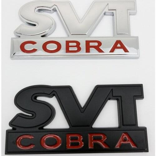 Metal Car Rear Body Sticker Decal Emblem Badge Accessories SVT COBRA Logo For Ford GT500 GT350 Shelby Auto Exterior Decoration