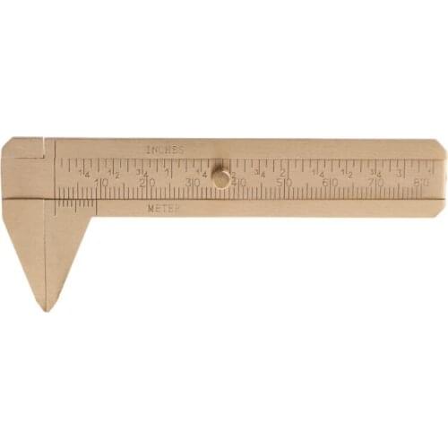 Mini Brass Sliding Gauge Vernier Bead Jewelry Caliper Double Scale 80mm / 3.25in W329