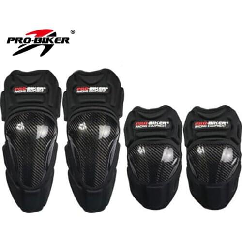 PRO-BIKER Motorcycle Carbon Fiber Kneepads Elbow pads Protection Motorbike Racing Armor Protector Guard riding Protective Gears