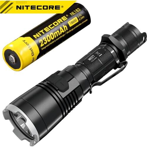NITECORE MH27 USB Rechargeable Flashlight CREE XP-L HI V3 1000LM RGB LED High Bright Torch+2300mAh 18650 Battery+Free shipping