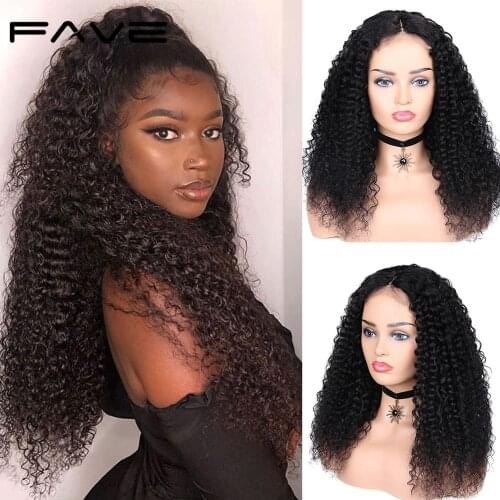 Curly Human Hair Lace Wig 4x4 Lace Closure Wig with Baby Hair 150% Remy Lace Front Human Hair Wig Natural Color for Black Women