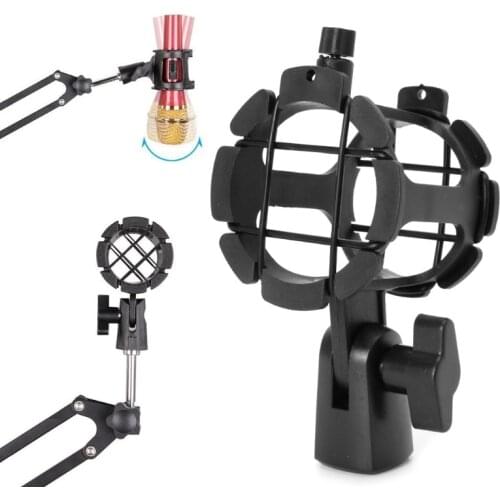NB04 Bearable Handheld Condenser Microphone Shock Mount Clip Mic Holder Stand Universal Professional Studio Recording Bracket