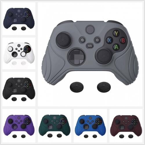 Samurai Edition Anti-slip Grip Silicone Skin Soft Rubber Protective Case w/ Thumb Stick Caps for X-box Series S X Controller