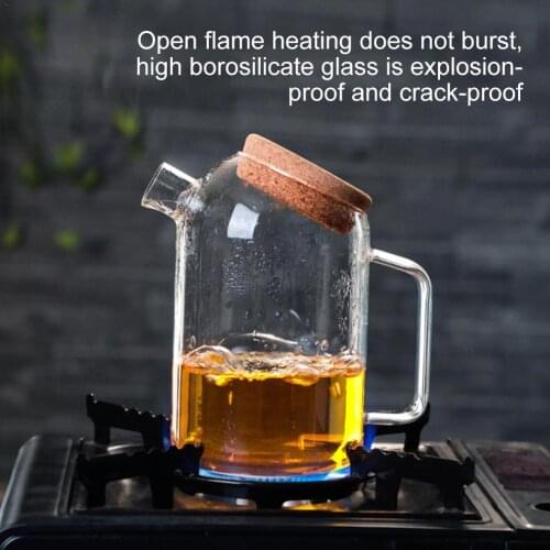 1000ml Transparent Glass Teapot Heat Resistant Large Kettle Glass Coffee Maker Tea Set Accessories For Office And Home Use