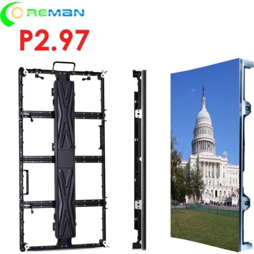 Cheapest Coreman p2.97 500x1000 led display panel price , MBI524 ICN2037 ICN2038S flexible display led screen panel