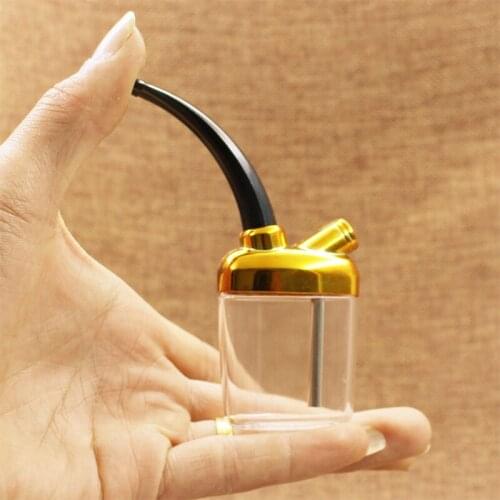 Cigarette Tobacco Pipe Filter Metal Tube Filter Hookah Double Circle Water Tobacco Pipe Smoke Shisha Holder Pipe For Smoking