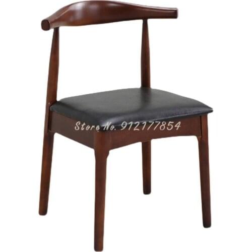 Nordic horn chair solid wood dining chair home stool chair modern minimalist light luxury desk restaurant dining table and chair