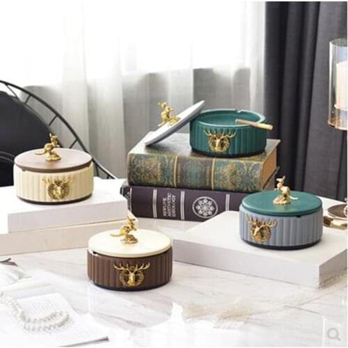 American style modern ceramic fashion ashtray, home office restaurant bar desktop decoration supplies