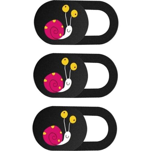 3pcs Cartoon Snail Pattern Universal Laptop Camera Privacy Protection Cover