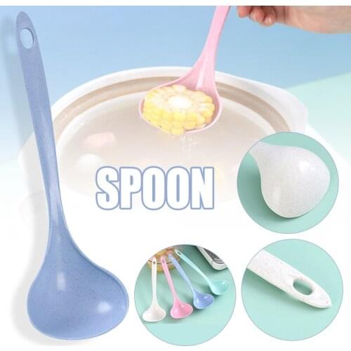 Hanging Long-Handleds Soup Spoon Mixing Spoon Anti High-Temperature Cooking Kitchen Tools AA