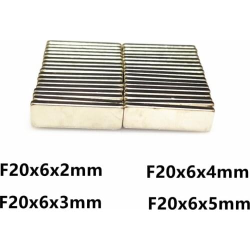 10 20 50PCS/LOT Magnet 20*6*2 20*6*3 20*6*4 20*6*5 N35 NdFeB MAGNET 20x6x2 20x6x3 20x6x4 20x6x5 Neodymium Magnets