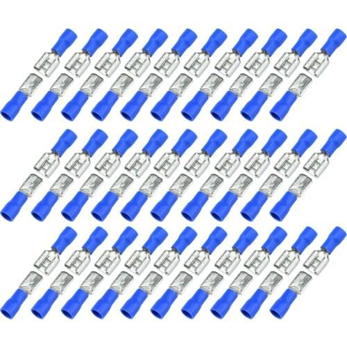 100PCS 6.3mm 16-14AWG FDFD/FDD/MDD 2-250 Female male Insulated Electrical Crimp Terminal for 1.5-2.5mm2 Cable Wire Connector