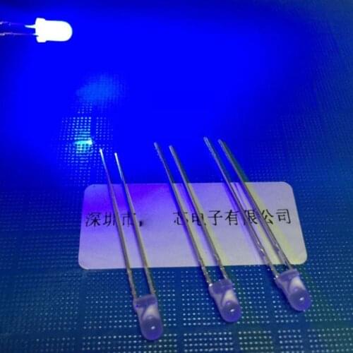 100PCS/LOT 3mm transparent mist shell blue 3MM F3 mist LED light-emitting diodes water clear