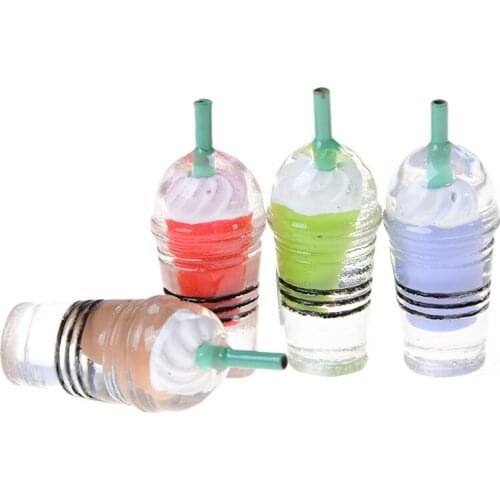 2PCS New Coffee Cup Miniature Dollhouse Kitchen Room Food Drink Decor Dolls Accessories color random