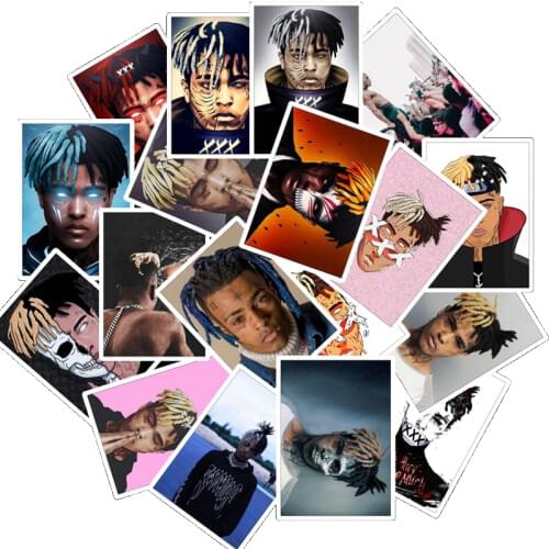 25 Pcs Music Rapper xxxtentation Stickers For Guitar Suitcase Fridge Laptop Sticker Waterproof Toy Skateboard sticker