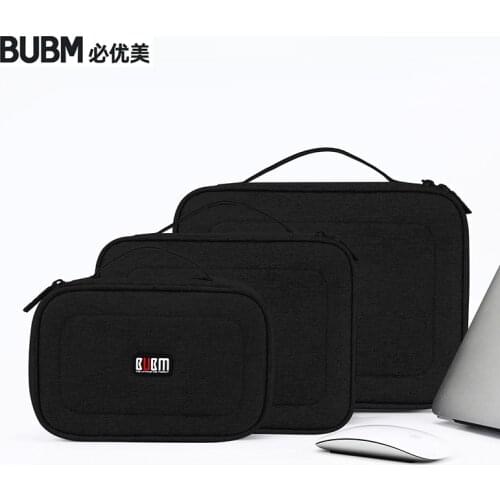 BUBM bag for electronic accessories digital receiving bag power bank L M S 3 pcs a set Portable Travel bag Organizer