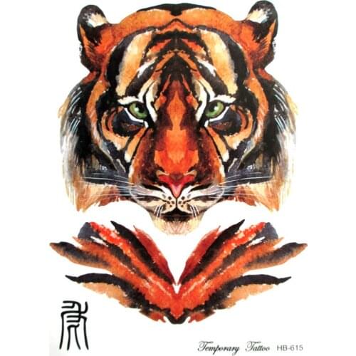 3d tiger Waterproof Temporary Tattoo Sticker Zodiac Design Flash Fake Tattoo Body Art Water Transfer Tattoo Sticker