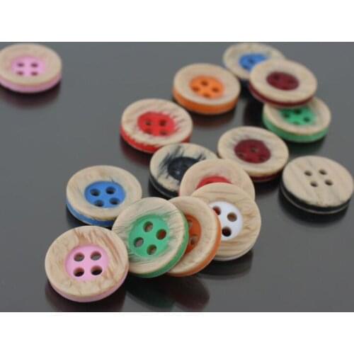 12.5mm mixed color sewing bulk buttons Graining Scrapbooking accessories Resin Button 100pcs