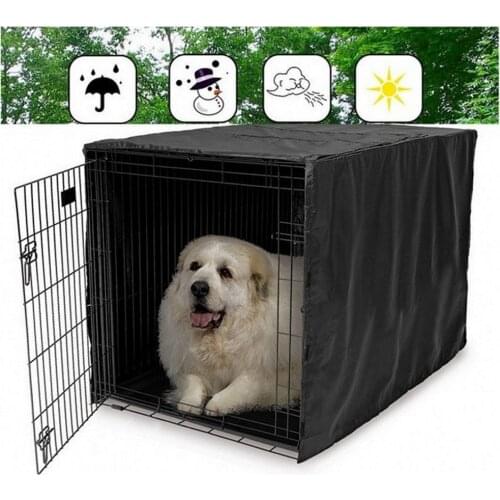 Pet Dog Cat Cage Cover Oxford Dustproof Waterproof Kennel House Protective Sets Outdoor Foldable Small Large Dogs Crate Cover