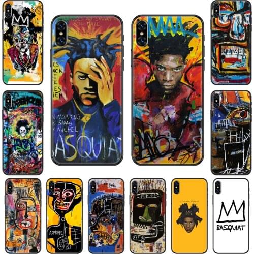 Jean Michel Basquiat Phone case For iphone 4 4s 5 5S SE 5C 6 6S 7 8 plus X XS XR 11 PRO MAX 2020 black soft funda pretty bumper