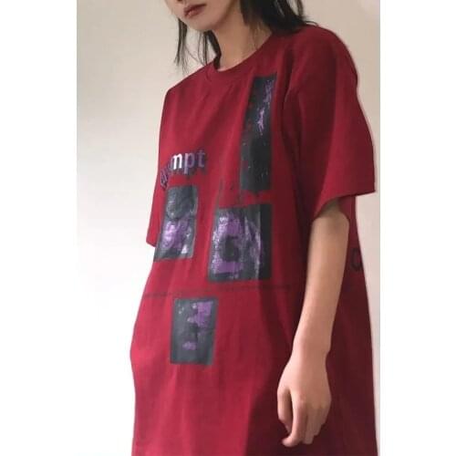 Streetwear tops womens T-shirt ulzzang Harajuku vintage print T-shirt women punk album clothes summer new Oversize loose casual