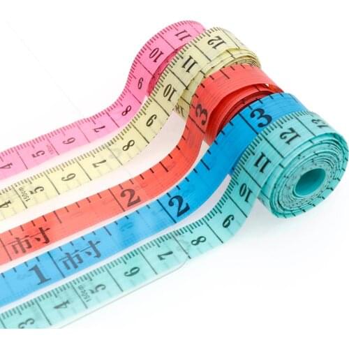 New 150cm 1pcs Body Measuring Ruler Mini Soft Flat Ruler Sewing Tailor Tape Measure Centimeter Meter Sewing Measuring Tape