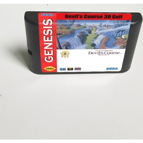 Devils Course 3D Golf - 16 Bit MD Game Card for Sega Megadrive Genesis Video Game Console Cartridge