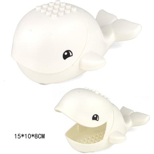 White Whale Building Blocks Brick Horse Crocodile Gorilla Tiger Kids Toys Animal Lockings Figures Assemble