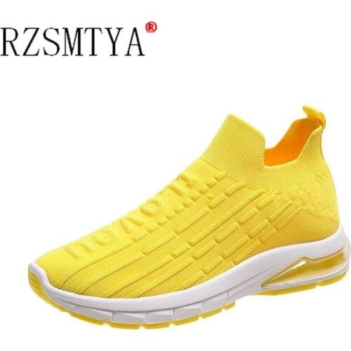 Sneakers Women Shoes Knitting Sock Women Lightweight Casual Slip on Flat Laides Shoes Woman Plus Size Loafers Walking Famela