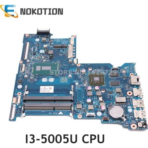 NOKOTION 854940-601 854940-001 BDL50 LA-D703P Main board for HP 15-AY 15-BD 15-AC Laptop Motherboard SR244 I3-5005U CPU DDR3