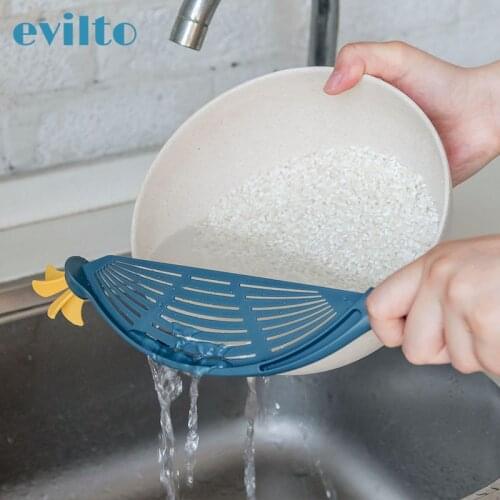Multifunction Silicone Cooking Tool Kitchen Supplies Cooking Rice Spoon Pot Drain Pan Strainer Liquid Drainer Fruit Rice Washer