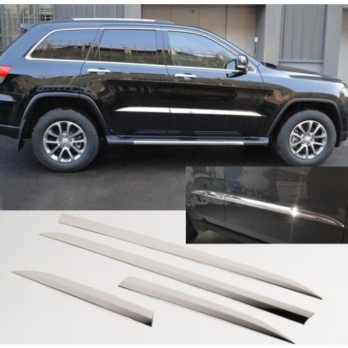 Stainless Steel Exterior Car Body Side Strip Decorative Moulding Trim Cover for Dodge Durango 2011+ Car Accessories