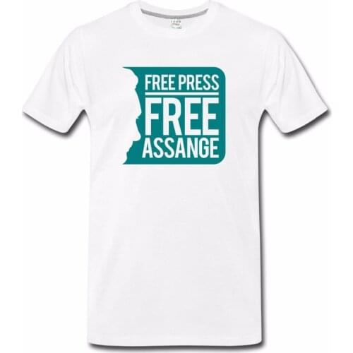 2019 New Brand Cheap Sale 100 % Cotton T Shirt Free Press Free Assange O-Neck Oversize Style Tee Shirts Styles