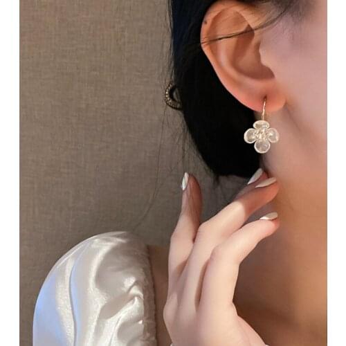 New personality creative flower pendant earrings luxury fashion casual dance party earrings for women holiday gift jewelry