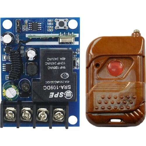 New DC12--48V 12V 24V 36V 48V 1CH 10A RF Wireless Remote Control Switch System teleswitch 1pc(JRL-12)Transmitter + 1 *Receiver