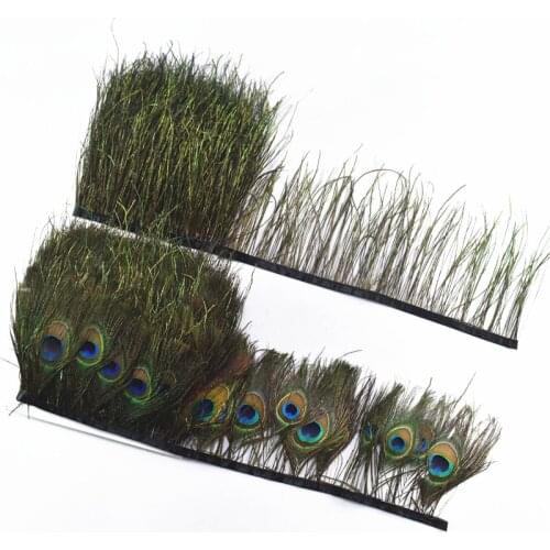 Wholesale Peacock Feathers Trims 5-10yards 10-15cm diy peacock eye costumes Necklace earrings accessories DIY Decoration plumes