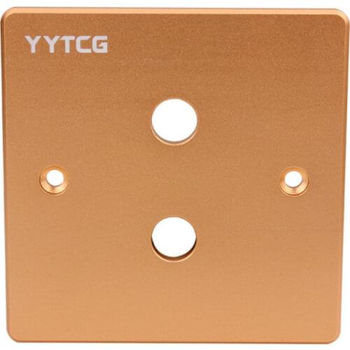 Audio Video Panel 2 Hole 4 Digits For RCA Jack Banana Plug Terminal Socket Speaker Wall Plate Silver Gold 86x86mm Aluminum Alloy
