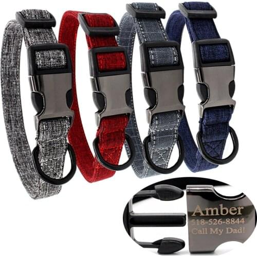 Personalized Adjustable Cat Collar Custom Neck Buckle Strap Belt For Small Medium Large Cat Kitten