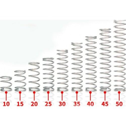 10PCS Stainless Steel Compression Spring Compressed Spring Wire Diameter 0.7mm Rotor Return Spring